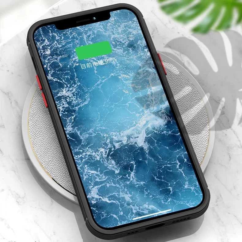 Magnetic Magsafe Shockproof Matte Translucent Phone Case with Wireless Charging Compatibility