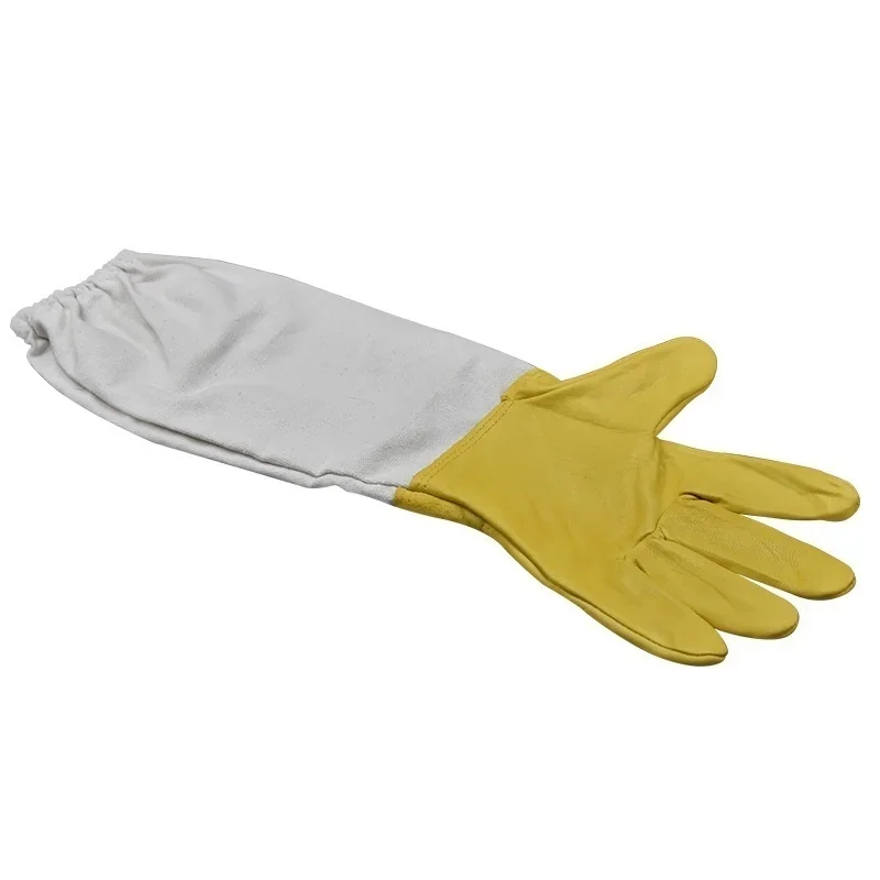 Beekeeper Protective Gloves Anti Bee Breathable Goatskin Yellow Gloves Beekeeping Protective Tools