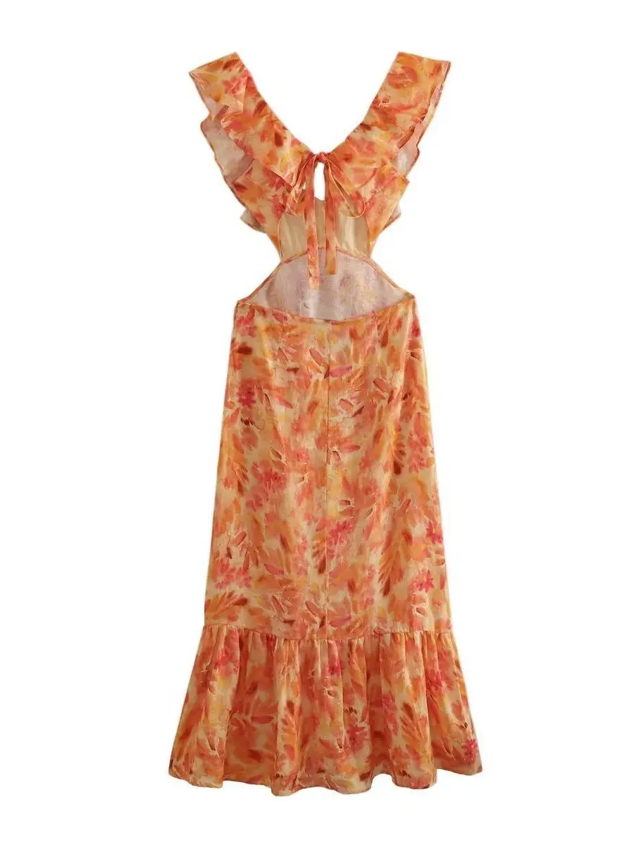 Spaghetti Strap Nightdress Summer Vest Dress V Neck Ladies Nightgown  Printed Sleeveless Ankle Length Sleepwear For Female - AliExpress 200574005