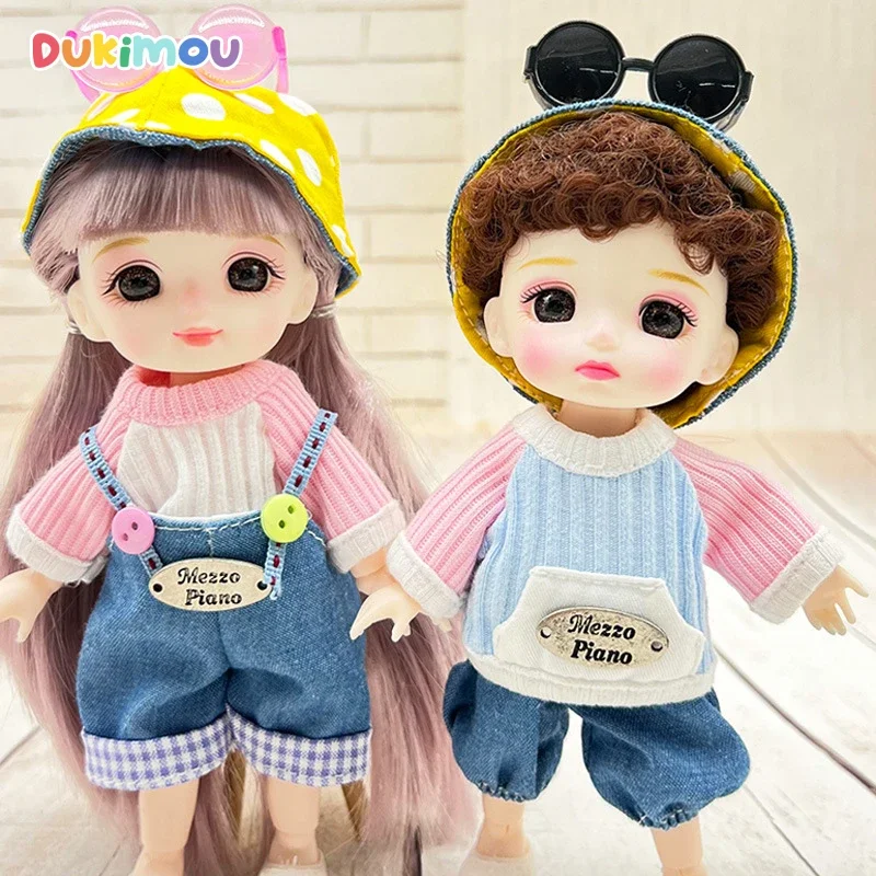 

Kawaii 17cm 1/8 BJD Dolls 13 Joints Move Fashion Dress Up Doll Clothes Accessories Educational Toys for Girls Kids Baby Gift 6"