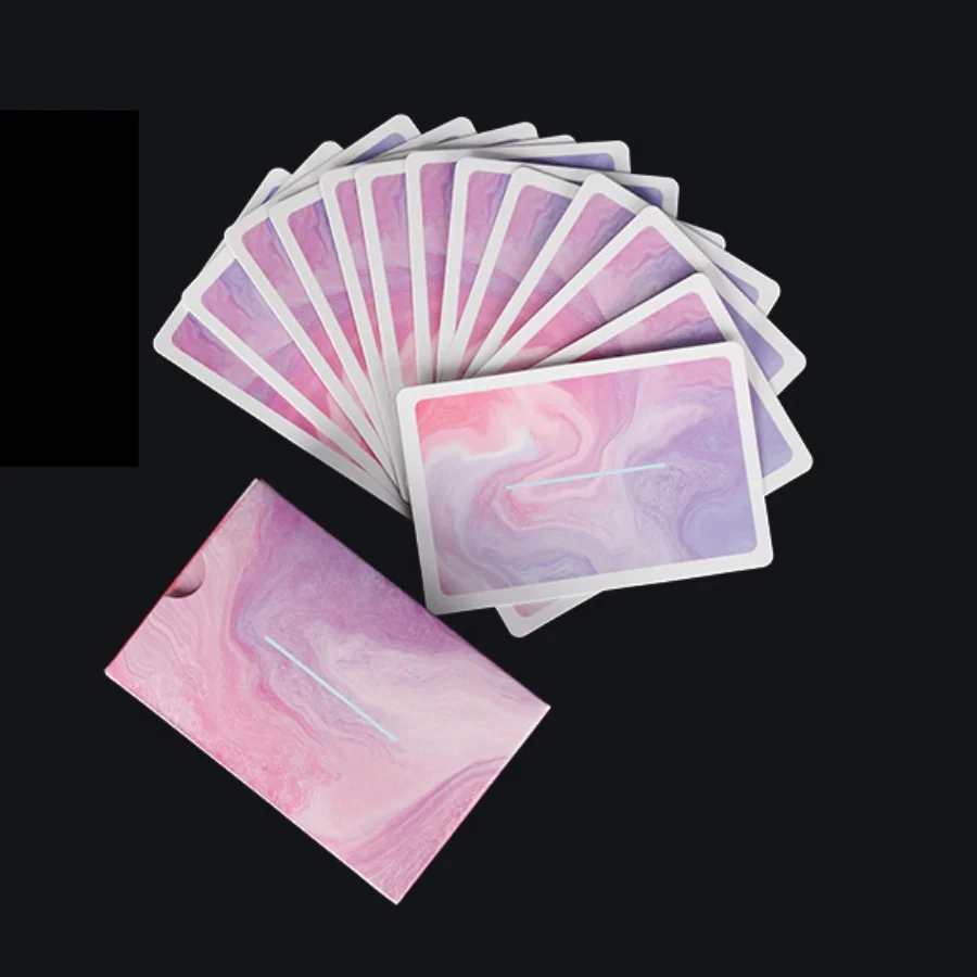 New 54 Pieces/set 57x87mm White Core Paper Poker Creative Gradient Deck Playing Cards Magic Tool Party Table Game