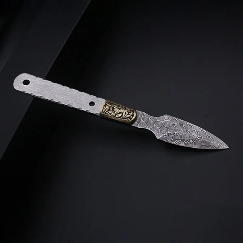 Thousand layer Damascus Steel Tea Needles semi-finished Blank Household DIY Teaware Accessories Hand Tool Parts