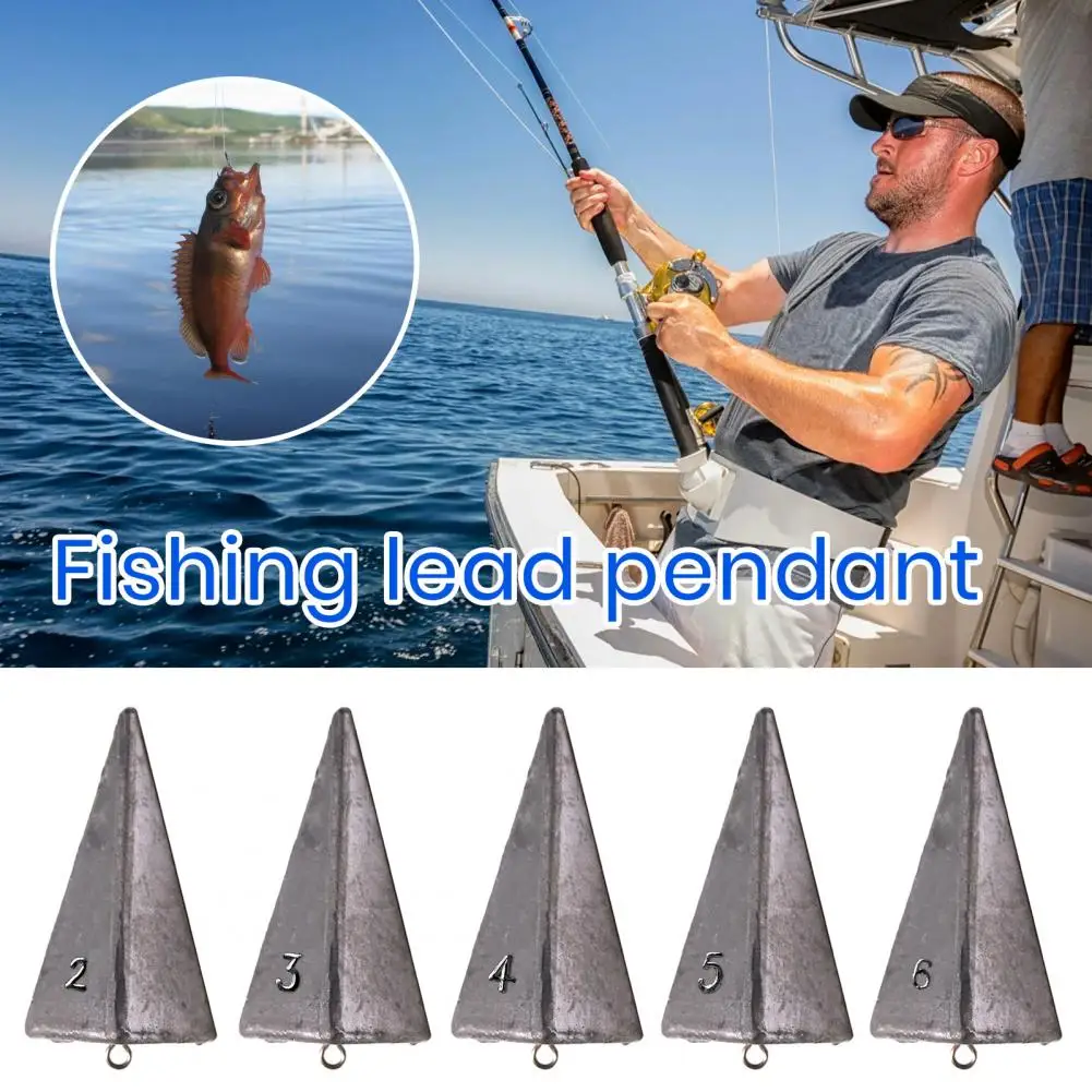 Triangular Pyramid Sinker Lead Fishing Weight Sinker 2/3/4/5/6oz Lead  Weights Underwater Positioning Saltwalter Fishing Weights