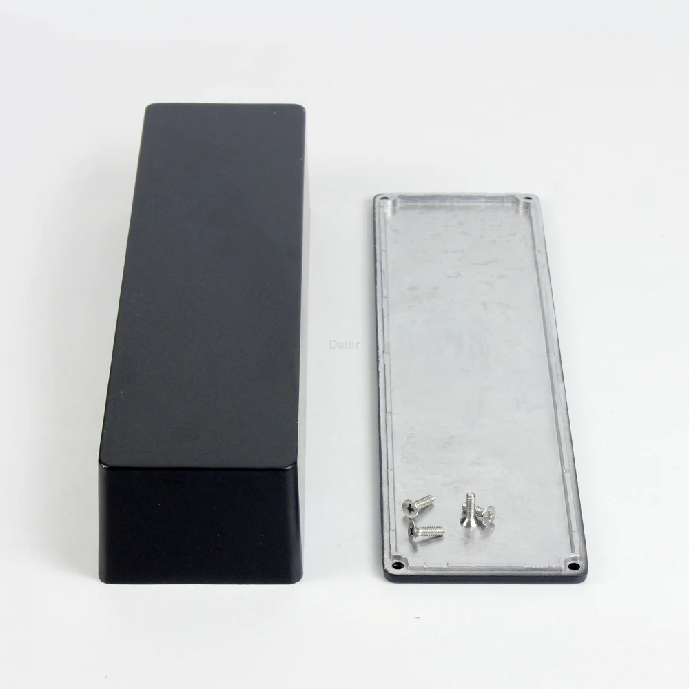 4PCS Black 1032L Long Pedal Die Cast Aluminum Enclosure For Effectors 254*71*52.5mm