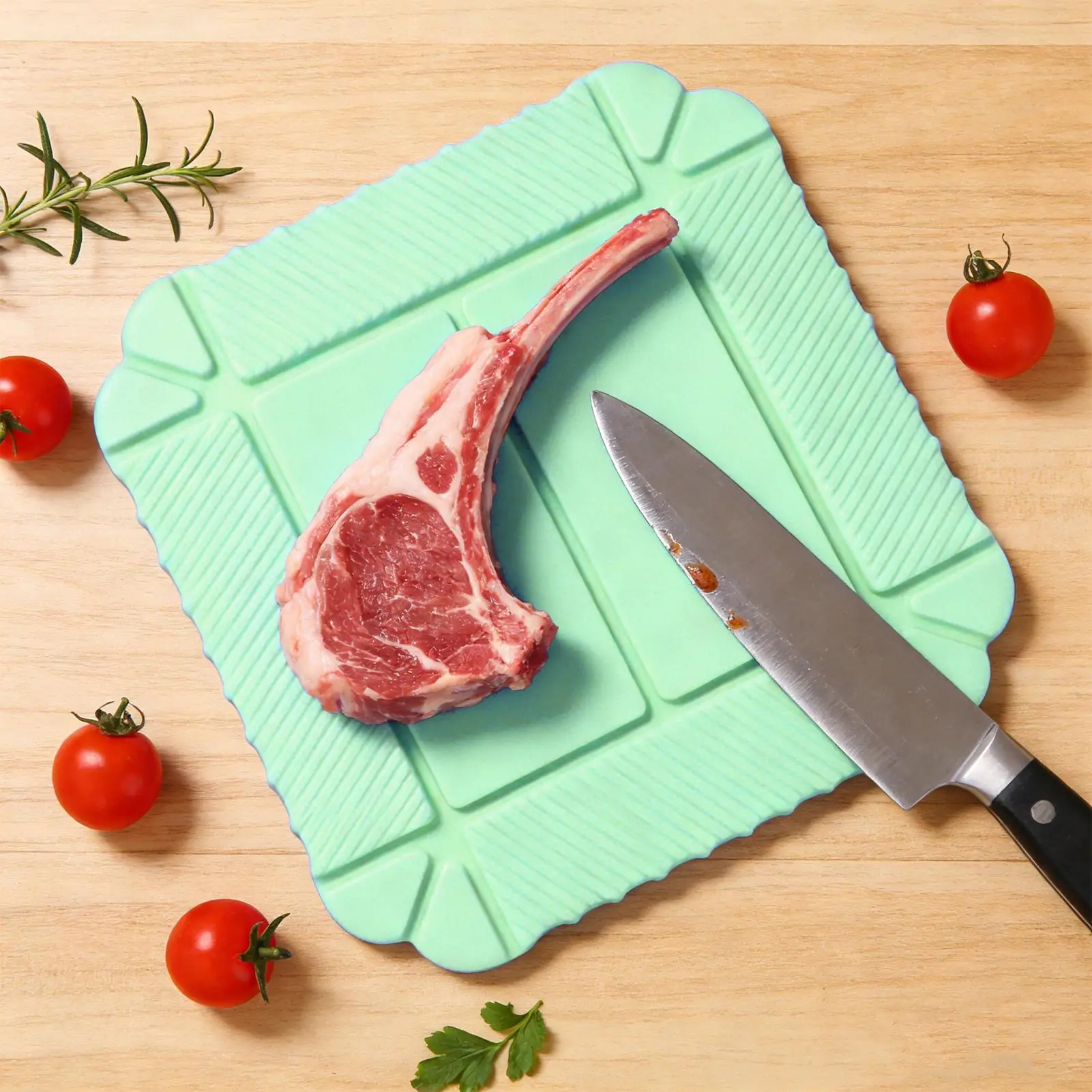 접이식 도마 자석식 커팅 매트 재사용 가능한 실리콘 접이식 도마 (주방 야외 요리 캠핑 하이킹용)