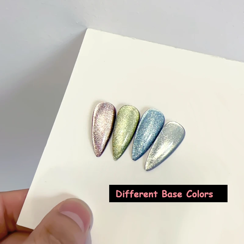 BOKO New Silver White Cat Eye Magnetic Powder Glitter 9D Magnetic Effect for Nail Art Gel Nail Polish