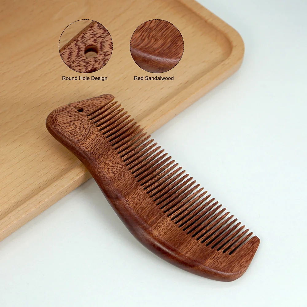 Natural Wood Comb Sandalwood Hair Comb Scalp Massage Combs Massage Anti-tangle Anti Static Hair Brush Hairdressing Styling Tools 2