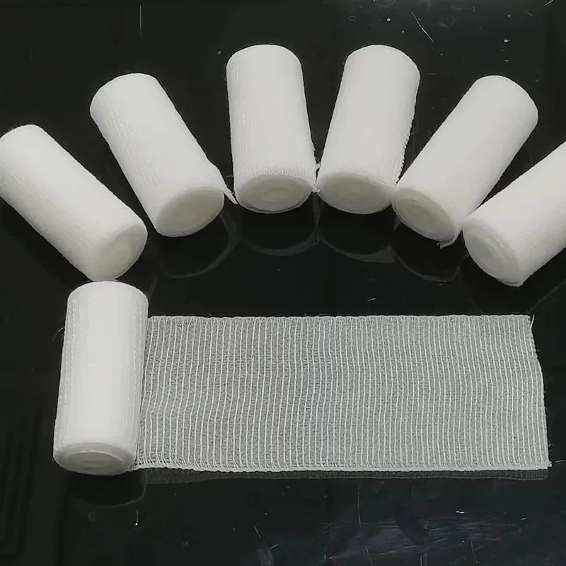 10pcs/lot Baby Elastic Bandages First Aid Emergency Cotton Wound Dressing Nursing Care Gauze Patches Strips Adhesive Plasters