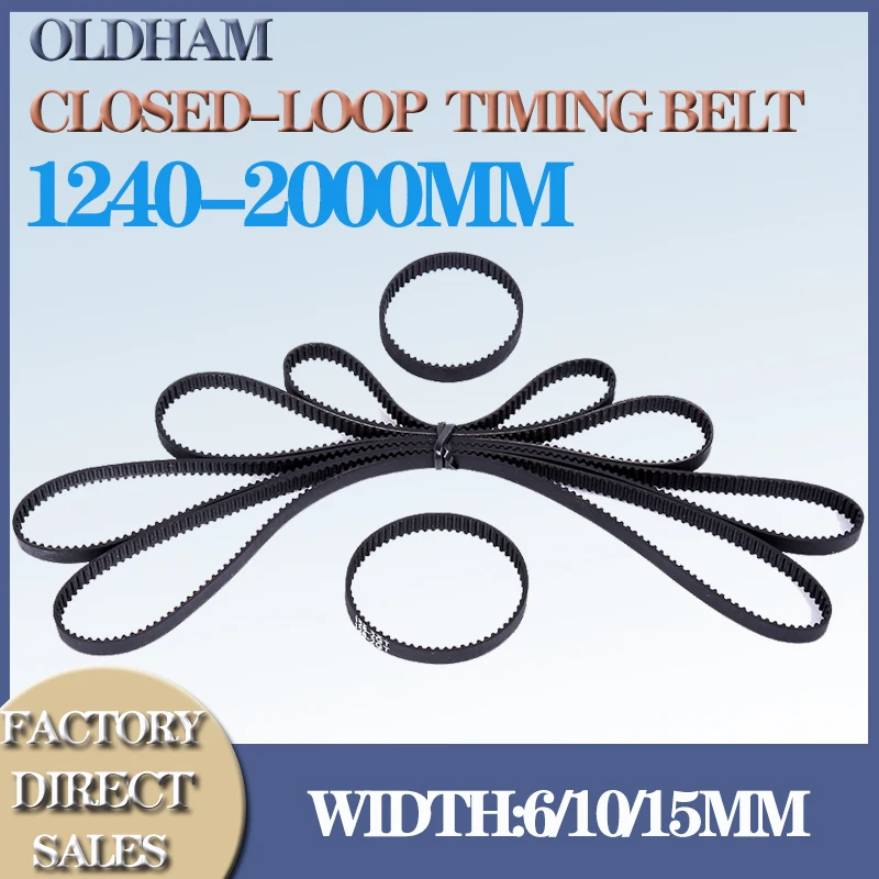 

GT2 Closed Loop Timing Belt Rubber 2gt 6mm 1240 1250 1310 1324 1340 1350 1360 1440 1512 1524 1540mm Synchronous 3D Printer Part