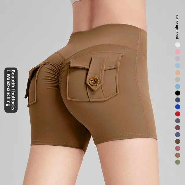 اليوغا السراويل للنساء جيب Scrunched بعقب الصالة الرياضية طماق عالية الخصر رفع الجوارب مثير الغنيمة السراويل الرياضية اللياقة البدنية 2
