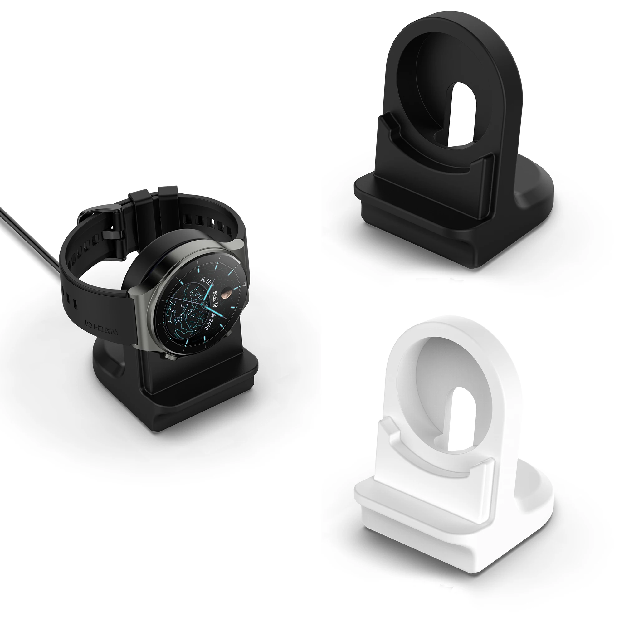 

Silicone Dock Charger Stand USB Cable Holder For Huawei Watch 4/Ultimate/Buds/GT 4/3/Runner/Cyber GT2 Pro GT3 SE GT4 46mm 41mm