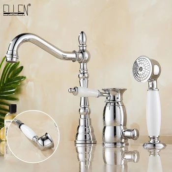 ELLEN 3หลุมก๊อกน้ำอ่างอาบน้ำพร้อมฝักบัวห้องน้ำอาบน้ำชุดMountร้อนเย็นน้ำผสมELB115 1