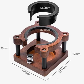 Holz Kaffee Manipulationsstation - Robuste Espresso-Grundstation mit rutschfestem Design für Ladentheken und Arbeitsplatten, ideal für Baristas