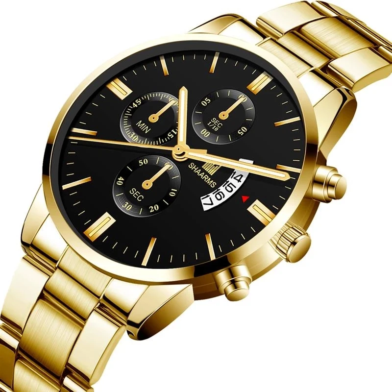 2022 Luxury Classic Dress Business Mens Watches Quartz Wristwatch Stainless Steel Male Clock Casual Watch Men Reloj Hombre