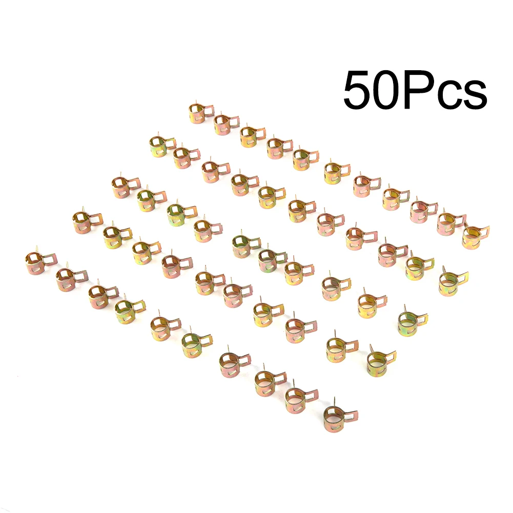 Hose clamp Spring clip Vacuum 5/16" 8mm 8mm to 9mm 50pcs set Automotives Clamp Lines Silicone