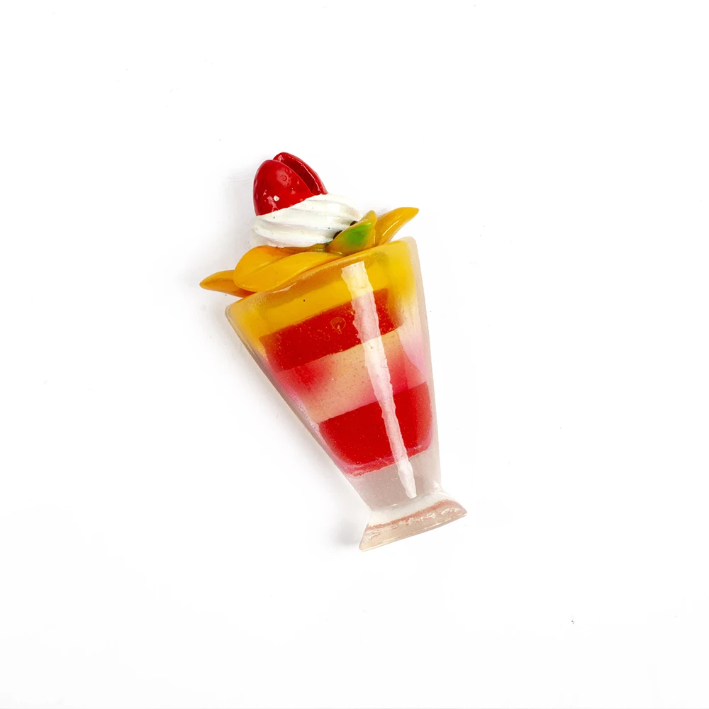 Creative Cartoon Afternoon Tea Food Resin Three-Dimensional Design Refrigerator Stickers Magnetic Message_voghion.com