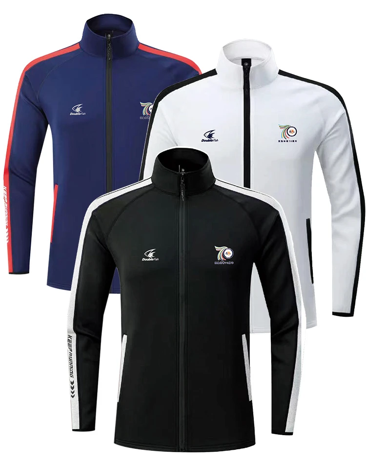 double fish liushiwen Sport jersey ping pong Table tennis long sleeve jacket jersey men women Badminton Sport set 086108106