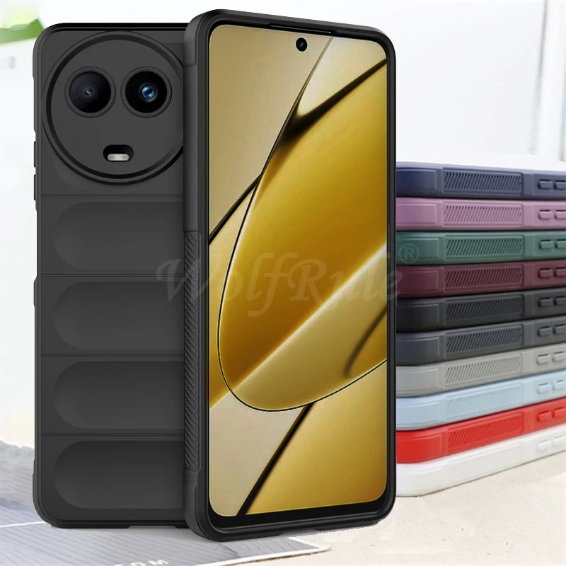 

For Realme 11X 5G Case Cover OPPO Realme 11X 5G Capas Armor Shockproof Armor Phone Back Bumper Soft TPU For Fundas Realme 11X 5G