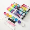 10g Face Paint 7 Colors Tower Professional UV Colors Water Activied Makeup Eyeliner Neon Body Art Cake Split 1