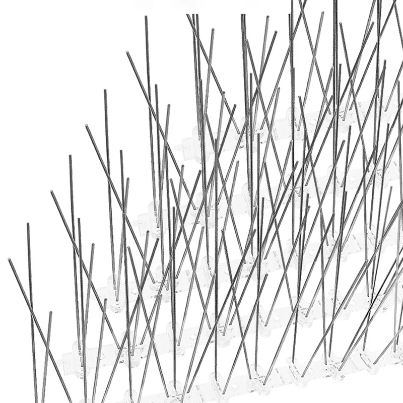 Durable Stainless Steel and Plastic Bird Repellent Spikes for Effective Pest Control