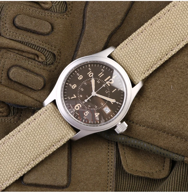 Hamilton Straps H694.684.125 Khaki lV Strap • Official dealer •