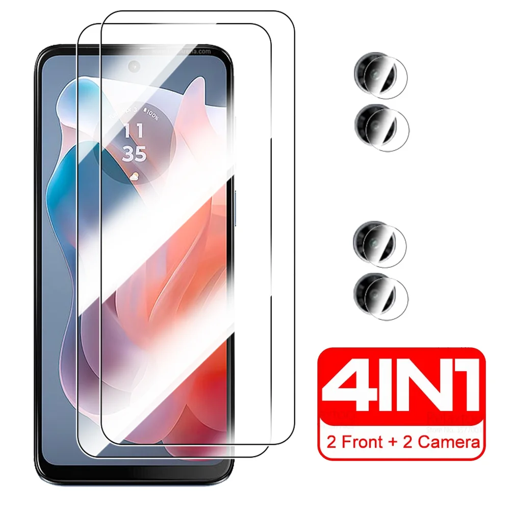 Per Motorola Moto G Play (2024) Glass 4 In1 Camera Protettiva In Vetro Temperato Moto G Play Gen 3 Pellicole Protettive Per Schermo Da 6.5''