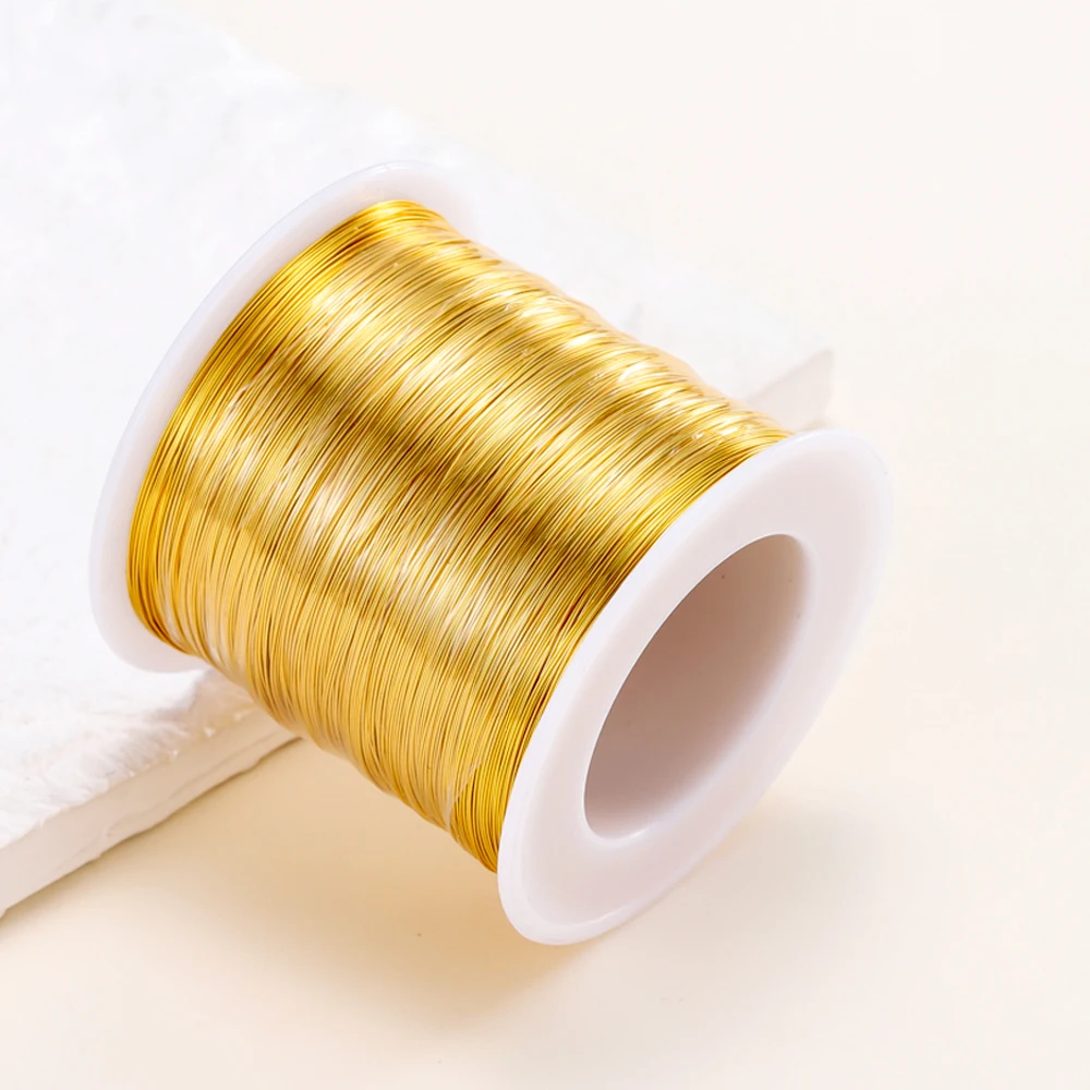 18K Real Gold Plated Copper Wire For DIY Handmade Jewelry Making Supplies Jewellery Accessories Beads Materials Wire Wholesale