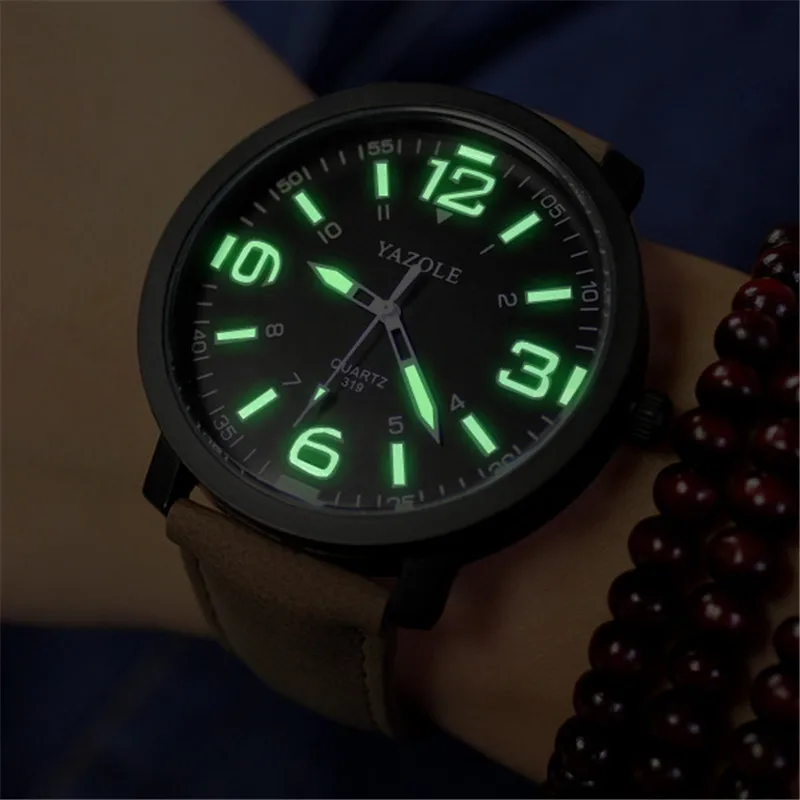 

Sdotter YAZOLE Top Brand Men Watch night light Male Watch Luxury Clock Quartz Leather Wristwatches Business Casual Watches Reloj