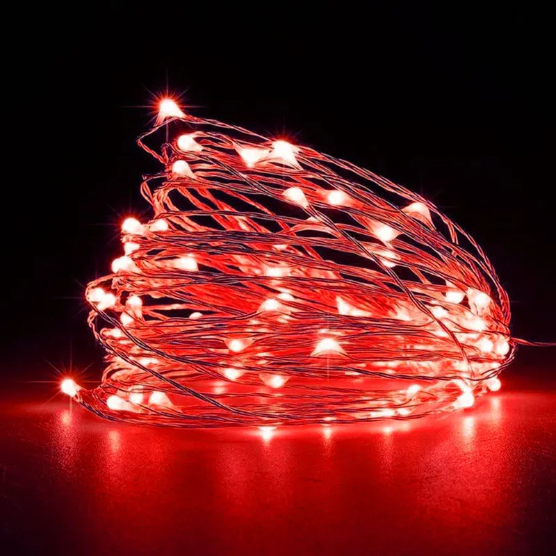 Enchanting LED Fairy String Lights - Silver Wire Garland for Holiday and Event Decoration