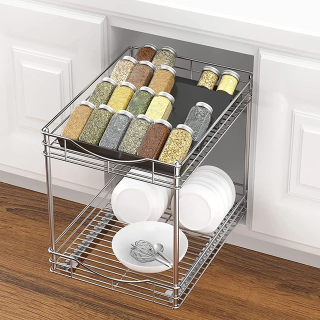 Kitchen Cabinet Organizers Spices  Kitchen Drawer Organizer Spices - 4 Spice  Rack - Aliexpress