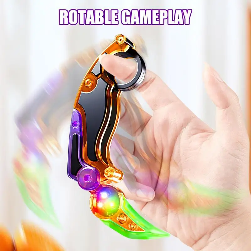 Fidget Anti Stress Toys Light-up Carrot Claw Knife Toy for Teens