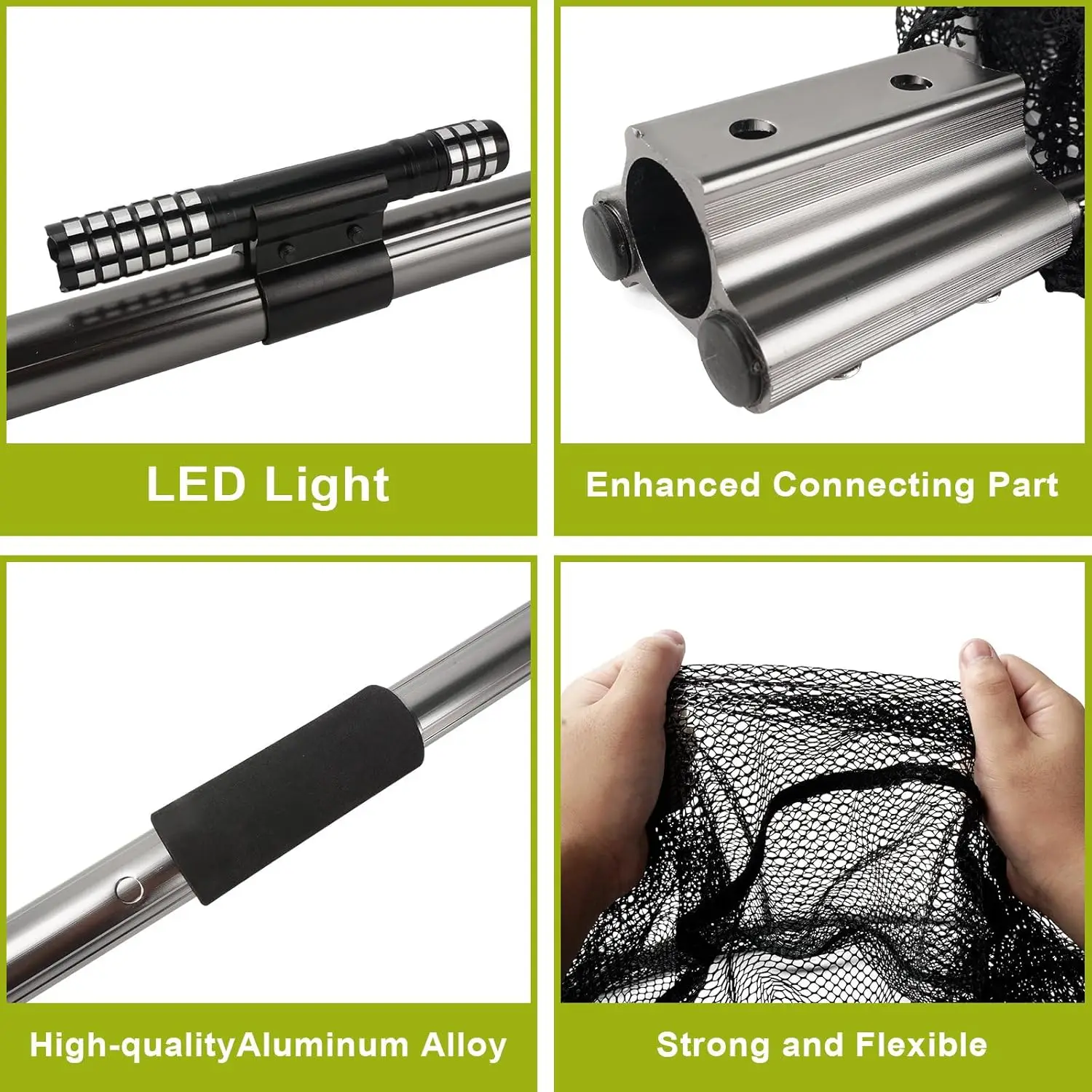 Catch Net Pole, Animal Catching Net, Wildlife Control Tool, Large Fish Landing Net for Chicken Raccoon Duck Goose Bird Skunk