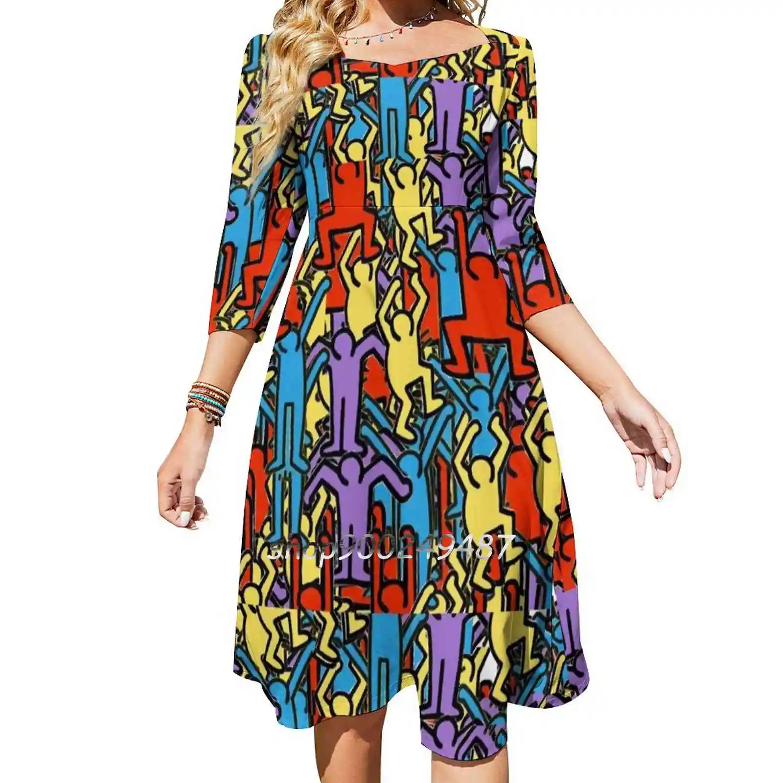 

- Dancing Evening Party Dresses Midi Sexy Dress Female Sweet One Piece Dress Korean Keith Dance Archives Figures Keith 1970 S