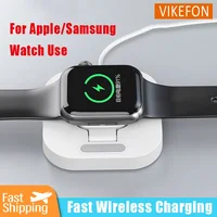 Watch Wireless Charger Stand For Apple Watch Series 9/8/ iwatch 7/6 Samsung Galaxy Watch 5 4 Active Magnet Fast Charging Station