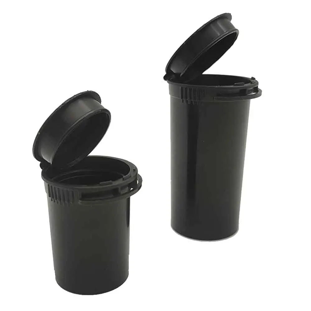 

50pcs Pop Top Bottle Child Resistant Vials Moisture Proof Squeeze Storage Case Stash Jar Spice Container Customized 25ml&50ml