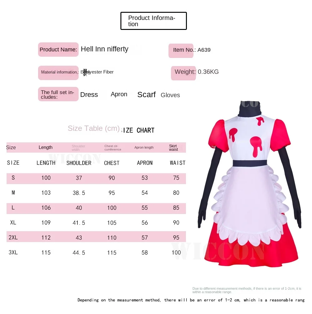 Niffty Anime Hazbin Niff Cosplay Kostüm Suit Cute Devil Roleplay Clothes Wig Perücke Uniform Hotel Cosplay Damen Kleid 23 Niffty Anime Hazbin Niff Cosplay Kostüm Suit Cute Devil Roleplay Clothes Wig Perücke Uniform Hotel Cosplay Damen Kleid 1