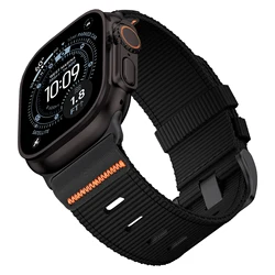 Nylon Sport Bracelet Strap - 42 44 45 49 s11 - 46mm (Black A)