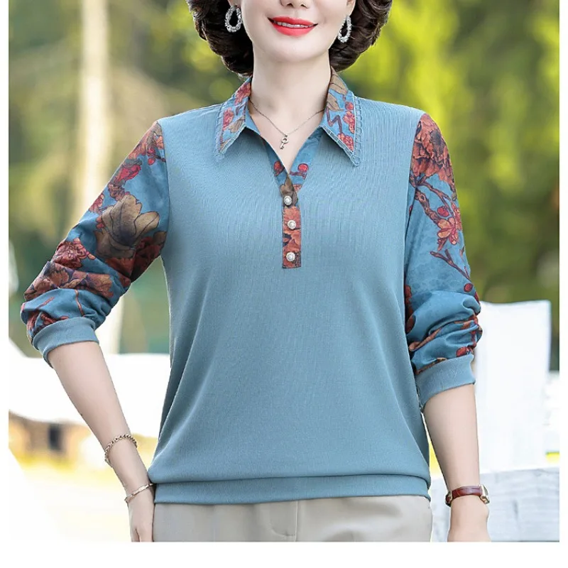 

Женский пуловер на пуговицах, Однотонная футболка с длинным рукавом и отложным воротником, Модный повседневный элегантный топ на весну и осень