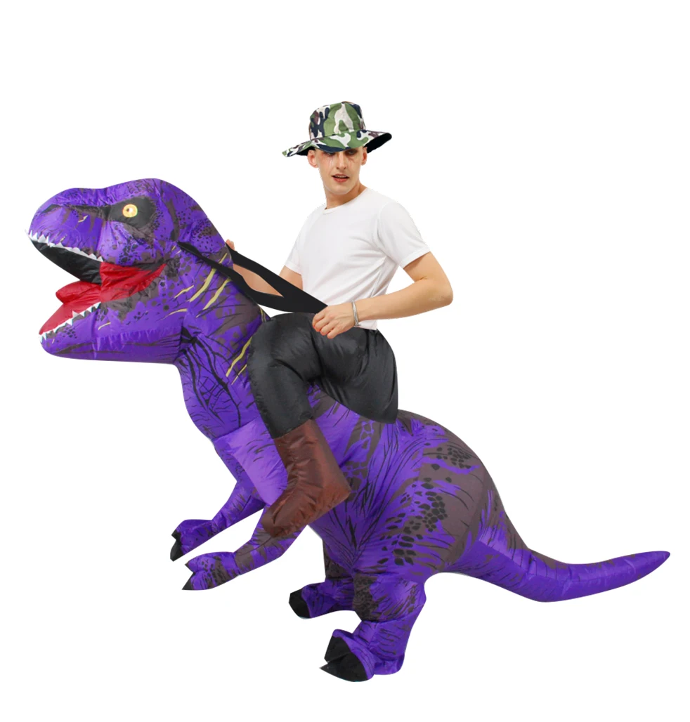 thumbnail image 1 of Disfraz inflable de dinosaurio de mascota elegante de Purim Anime, disfraz de Cosplay de Navidad y Halloween, traje de T-rex para hombre y mujer adultos, 1 of 5