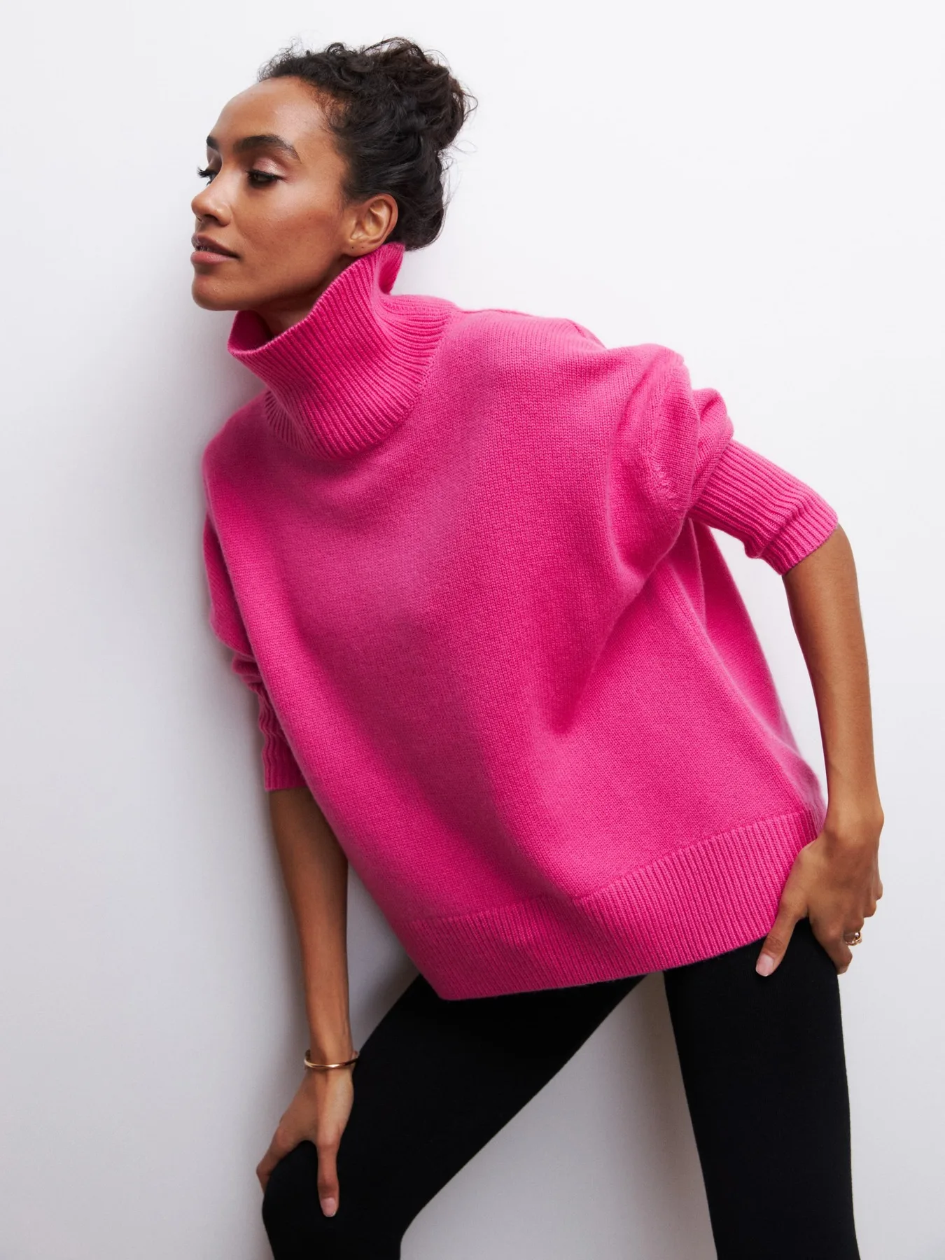 Oversized Knitted Sweaters Loose Women Pullovers Autumn Winter Basics Tops Jumper Warm Female Turtleneck Pulers Sweaters_voghion.com