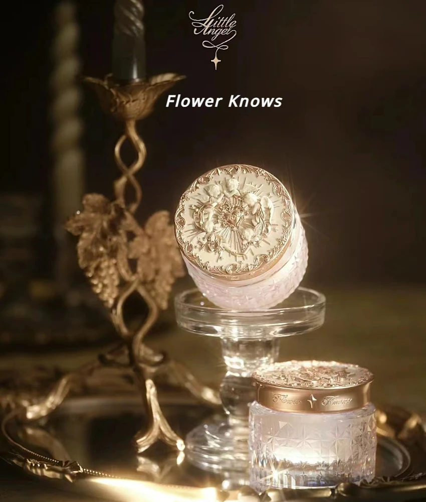 Flower Knows Little Angel Series 50G Dewy Hydrating Primer Moisturizing Pre Cream Oil Control AntiClogging Powder Makeup Holding