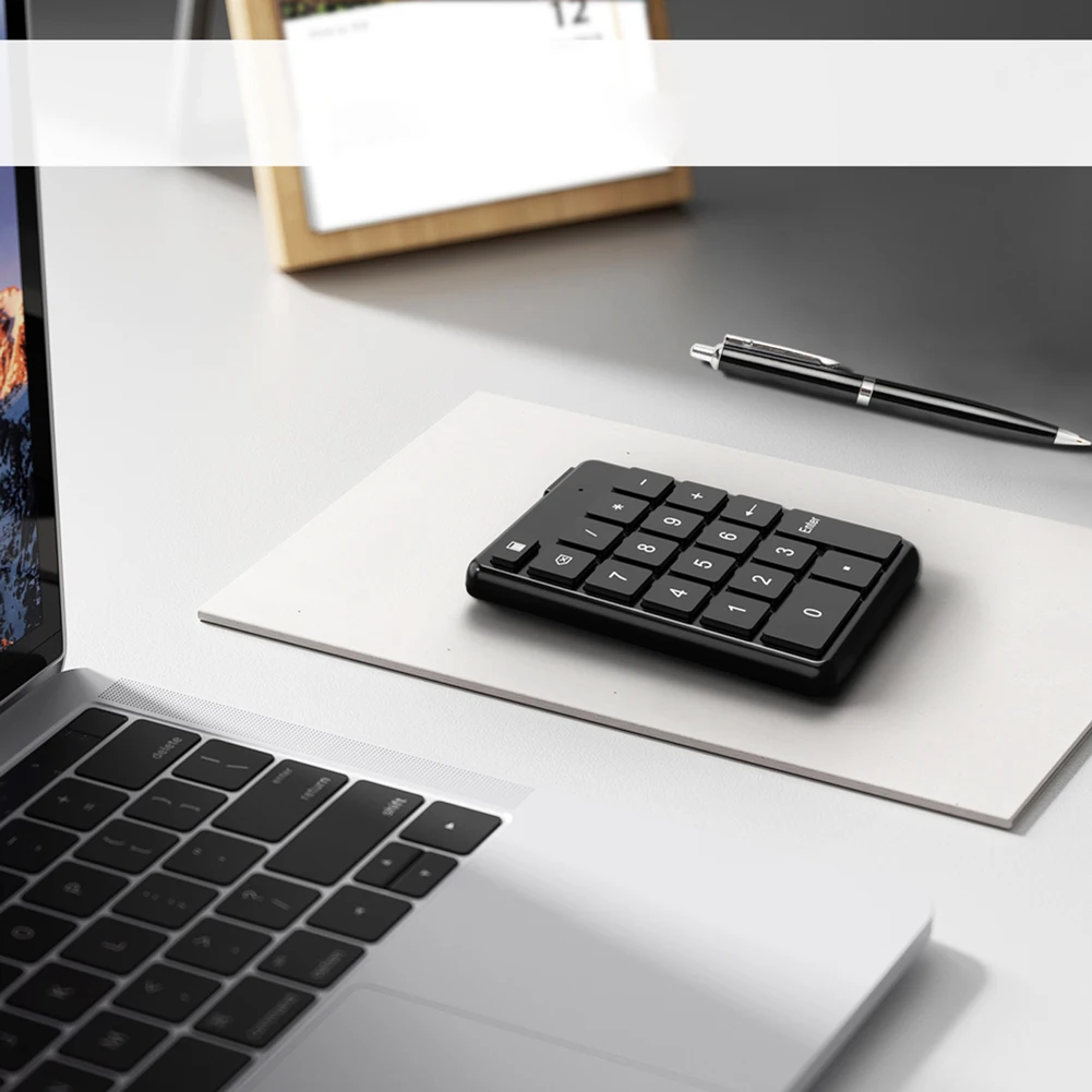 휴대용 미니 재무 회계 키보드, Bluetooth-Compatible5.0 숫자 키패드, 노트북 데스크탑 PC용 외부 키패드, 19 키