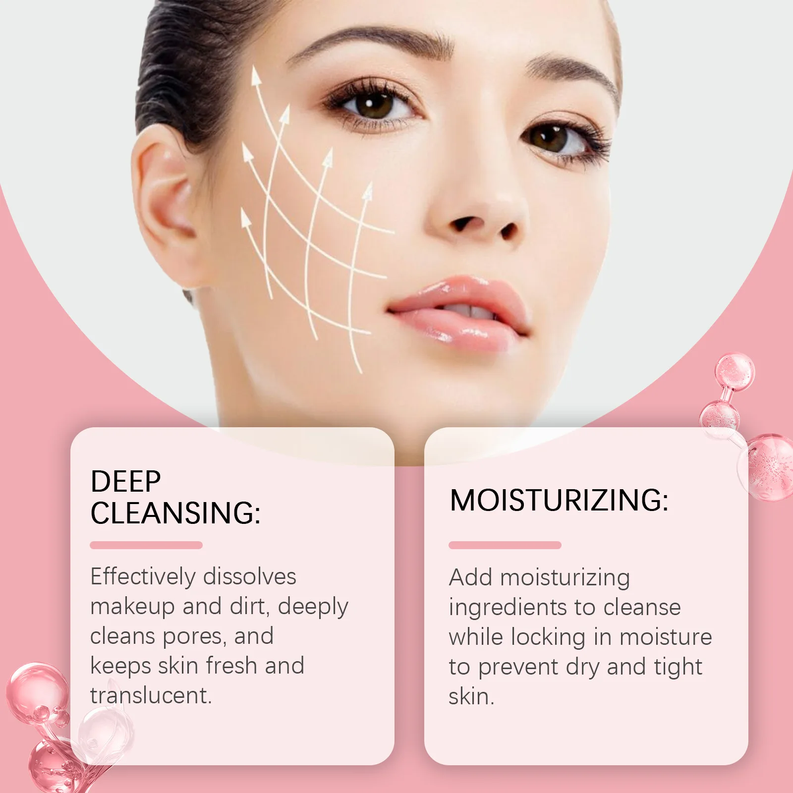 Makeup Remover Eyes Lips Makeup Removal Unirritating Deep Cleansing Skin Refreshing Moisturize Mild Gentle Makeup Cleaning Cream 4