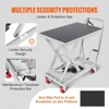 Hydraulic Lift Table Cart 500lbs Capacity 28.5" Lifting Height Manual Single Scissor Lift Table with 4 Wheels and Non-Slip Pad 5
