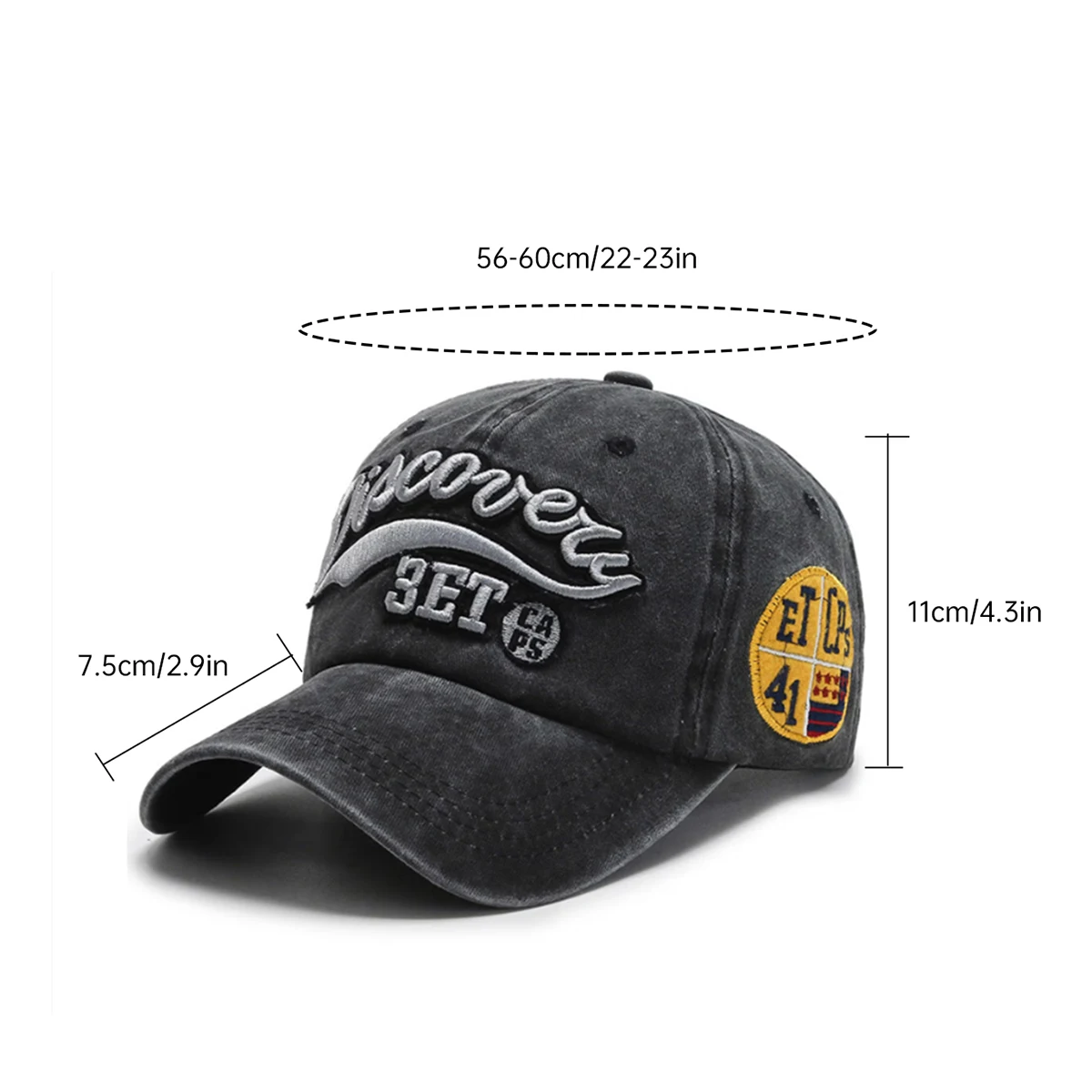 International Brand Hat Men's High-End Peaked Cap Trendy Hard-Top Baseball Cap Women's Face-Slimming Fashionable Versatile Sun Hat Embroidered Letters