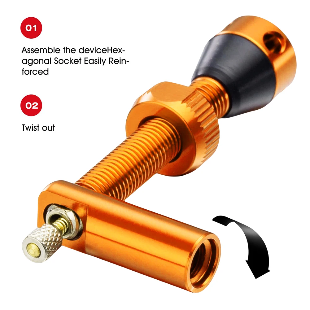 Road Bike Presta Valve Core Remover Tool 40/44mm for Road Tubeless Tire 1 Pair, bicycle valve core remover, bicycle valve tool