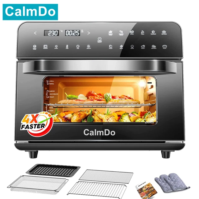 Calmdo CD-AF25EU 1800W 25L Extra-Large Air Fryer Toaster Oven, 12