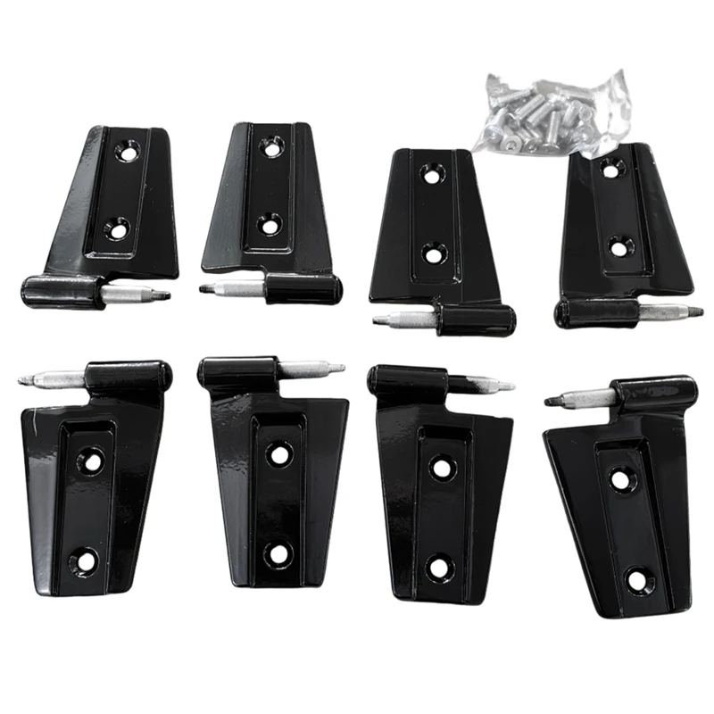 

1Set/8Pcs Car Body Door Hinge Kit 55395385AH For JEEP Wrangler JK 4Dr 2007-2018 Front Rear Door Side Hinges Cover Trim Parts