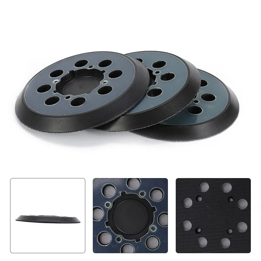 

3Pcs Backing Pad Set 5 Inch Sanding Disc Pad 8 Hole Hook-Loop Sander Pads For Number DWE6423 N329079 Working With Models Parts