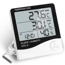 Indoor Digital Thermometer and Hygrometer Sensor for Home Weather Monitoring (WHITE)